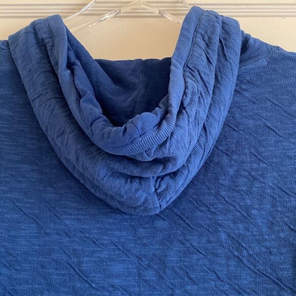 Soft Surroundings Blue Hooded Pullover Top Size Medium - Picture 8 of 10